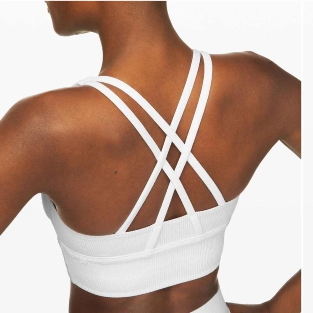 Lululemon Ribbed Energy Bra in White